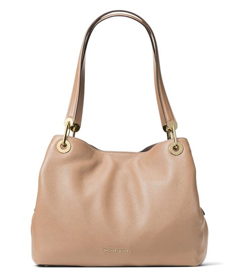 michael michael kors gold tone raven large shoulder tote|mk raven shoulder bag.